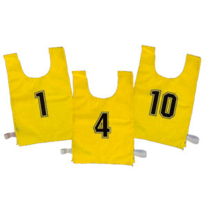 Numbered Bib Set 1-10 Yel Lge