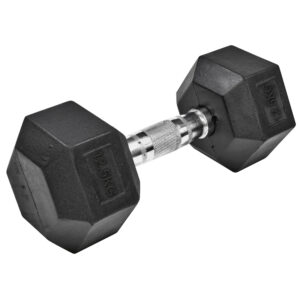 Rubber Hex Dumbels 12.5kg Ea