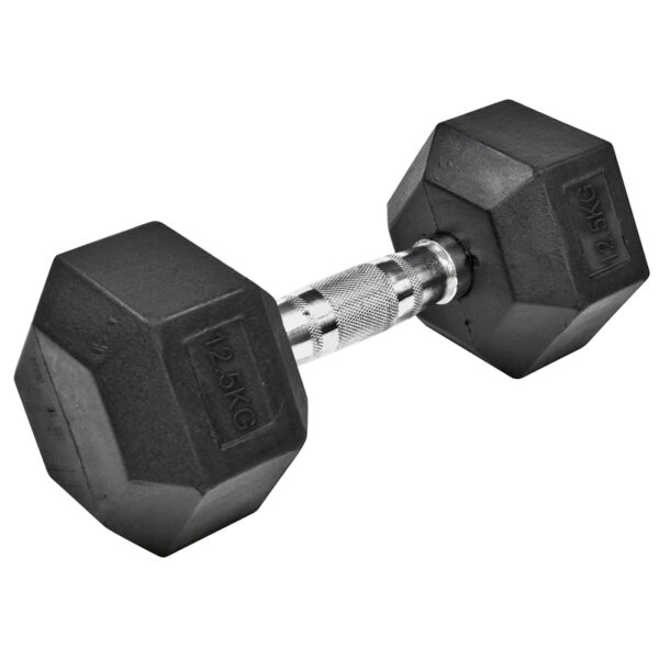 Rubber Hex Dumbels 12.5kg Ea