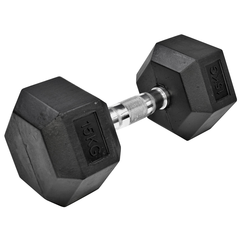 Rubber Hex Dumbells 15kg Ea – Sports Distributors