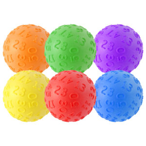 Set of 6 Numbered Playground Balls