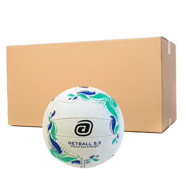 Avaro Club Netball Sz5 Blue/Green Carton (40)