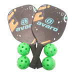 Avaro Wooden Pickle Ball Set