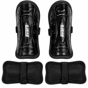SK38123 Avaro Black Shin Guards