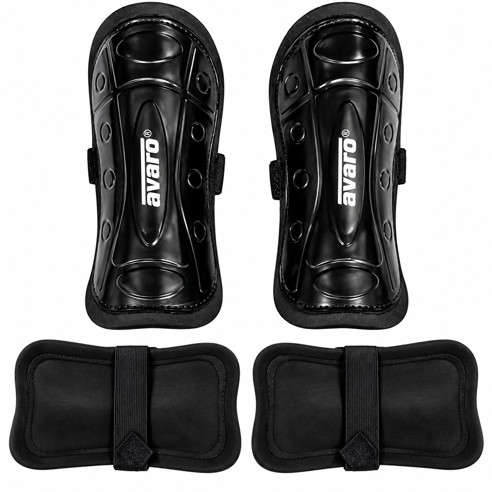 SK38123 Avaro Black Shin Guards