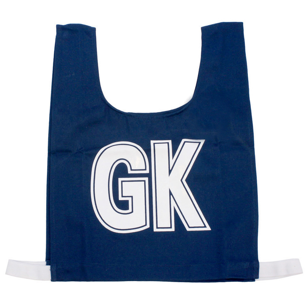 Elastic Senior Bibs - Navy/White