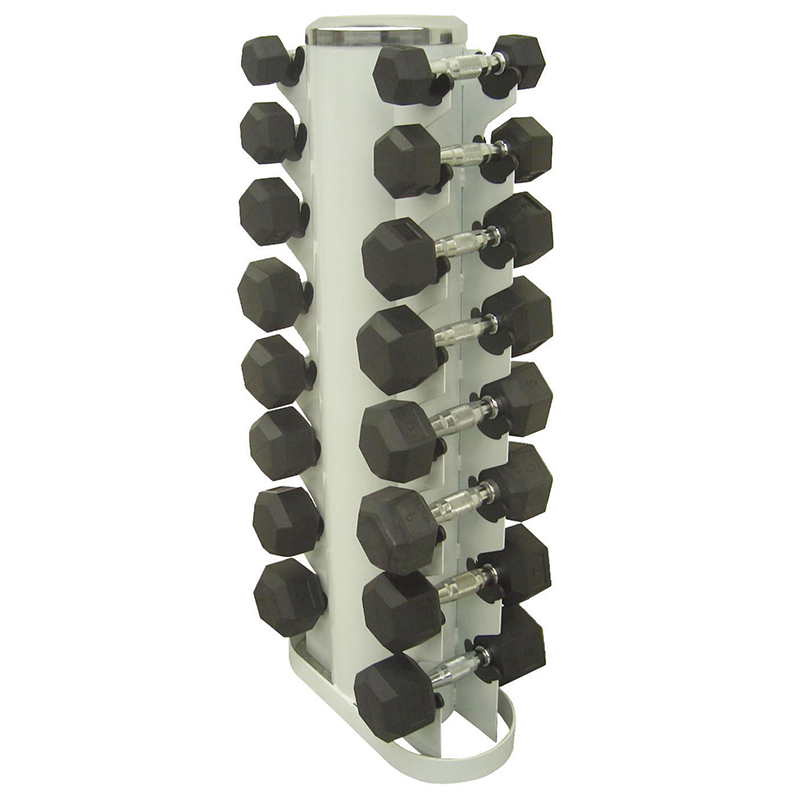 Rubber Hex Dumbells 5kg Ea - view 2